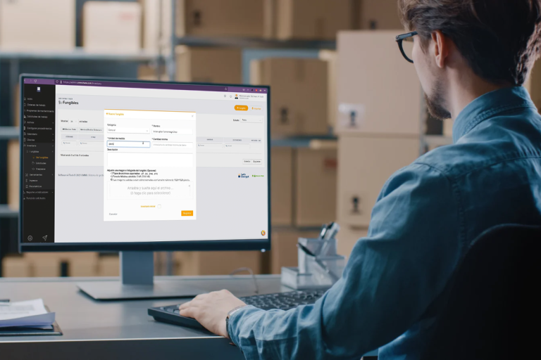 Consumable items inventory being displayed on CMMShere on a laptop in a warehouse