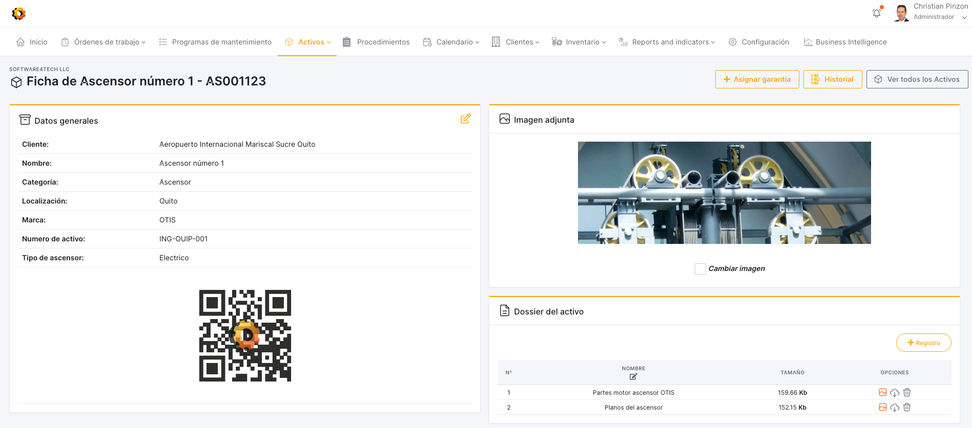 Asset Datasheet page on CMMShere