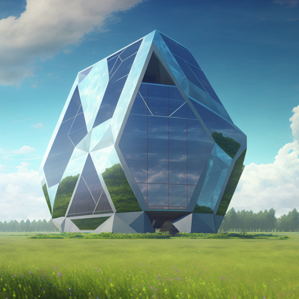Futuristic Building frutiger aero