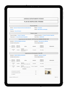 CMMS here Inspection plan on a tablet